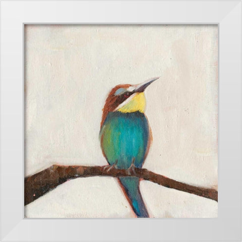 Bird Profile II White Modern Wood Framed Art Print by Iafrate, Sandra