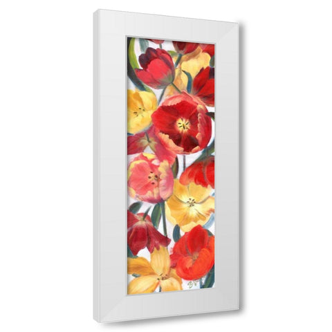 Tulip Array Panel II White Modern Wood Framed Art Print by Iafrate, Sandra