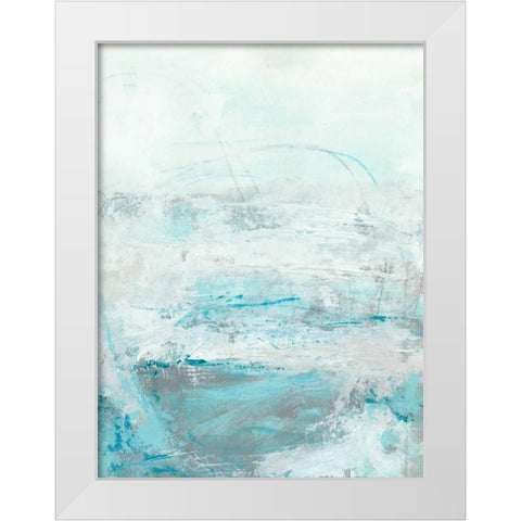 Glass Sea I White Modern Wood Framed Art Print by Vess, June Erica