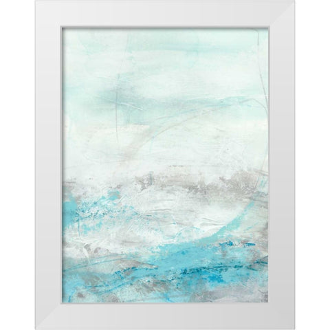 Glass Sea III White Modern Wood Framed Art Print by Vess, June Erica