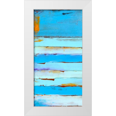 Blue Jam I White Modern Wood Framed Art Print by Ashley, Erin