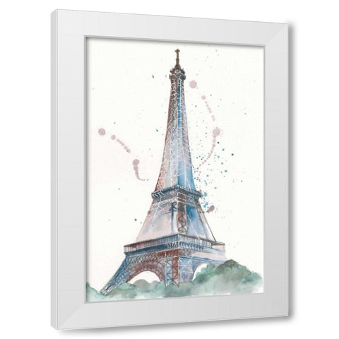 View of Eiffel III White Modern Wood Framed Art Print by Wang, Melissa