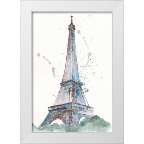 View of Eiffel III White Modern Wood Framed Art Print by Wang, Melissa