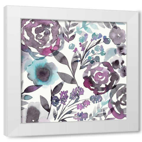 Blooming Plum Garden II White Modern Wood Framed Art Print by Kappa, Diane