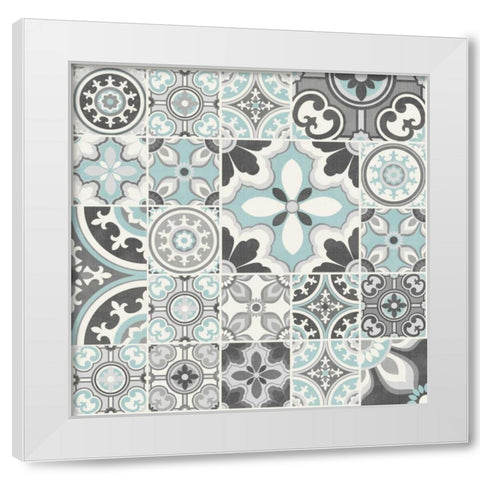 Suzanni Tile III White Modern Wood Framed Art Print by Kappa, Diane