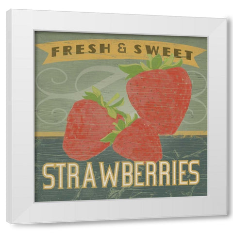 Farm Stand I White Modern Wood Framed Art Print by Vess, June Erica