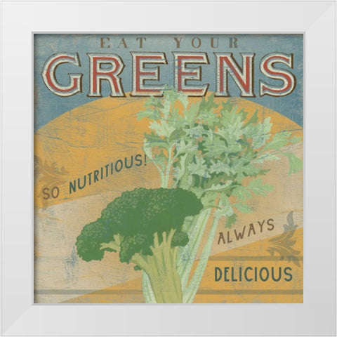 Farm Stand IV White Modern Wood Framed Art Print by Vess, June Erica