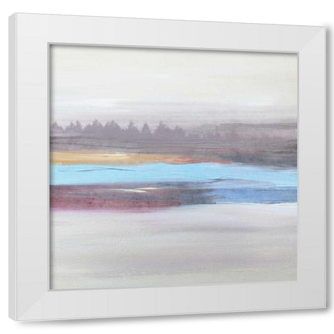 Improvisation I White Modern Wood Framed Art Print by Orlov, Irena