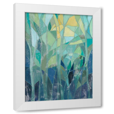 Stained Glass Forest I White Modern Wood Framed Art Print by Popp, Grace