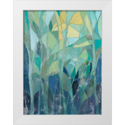 Stained Glass Forest I White Modern Wood Framed Art Print by Popp, Grace