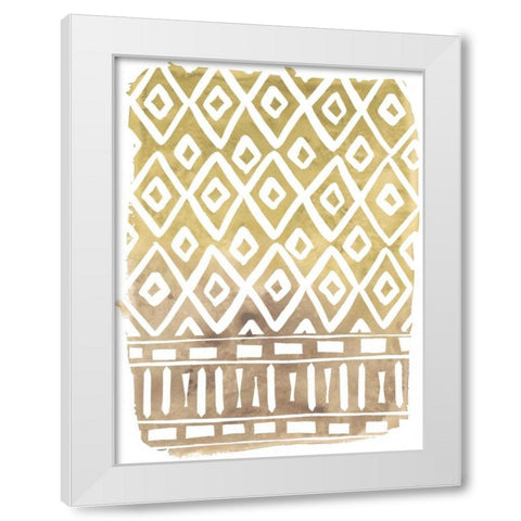 Mud Cloth Motif II White Modern Wood Framed Art Print by Vess, June Erica