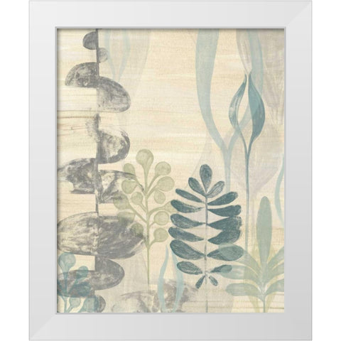 Undersea Garden II White Modern Wood Framed Art Print by Vess, June Erica
