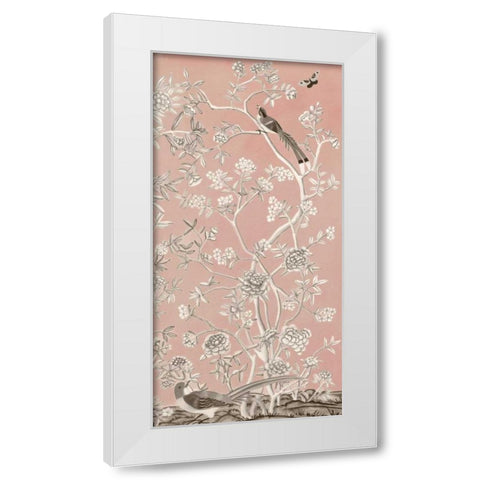 Blush Chinoiserie I White Modern Wood Framed Art Print by McCavitt, Naomi