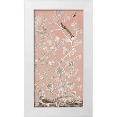 Blush Chinoiserie I White Modern Wood Framed Art Print by McCavitt, Naomi
