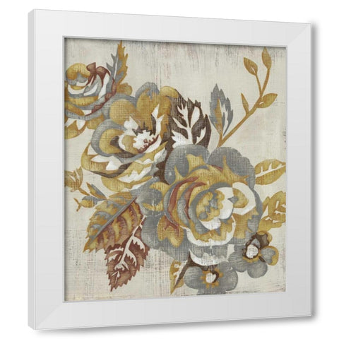 Honeyed Blooms II White Modern Wood Framed Art Print by Zarris, Chariklia