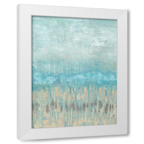 Coastline Abstraction I White Modern Wood Framed Art Print by Goldberger, Jennifer