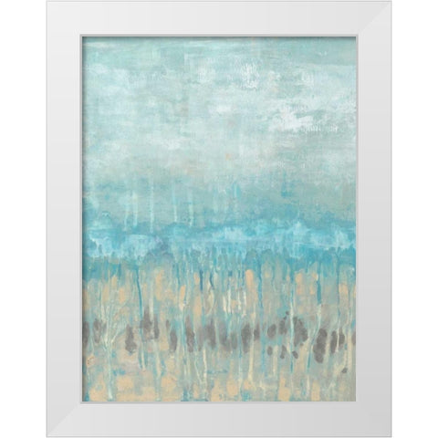 Coastline Abstraction I White Modern Wood Framed Art Print by Goldberger, Jennifer