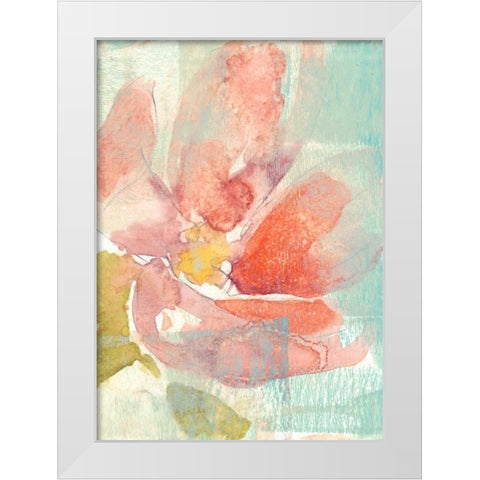 Veiled Poppy I White Modern Wood Framed Art Print by Goldberger, Jennifer