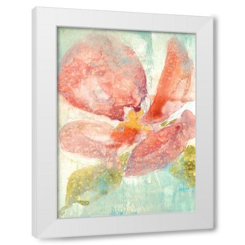 Veiled Poppy II White Modern Wood Framed Art Print by Goldberger, Jennifer