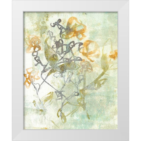 Washed Floral I White Modern Wood Framed Art Print by Goldberger, Jennifer