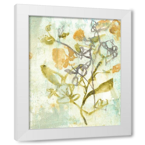 Washed Floral II White Modern Wood Framed Art Print by Goldberger, Jennifer