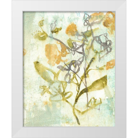 Washed Floral II White Modern Wood Framed Art Print by Goldberger, Jennifer