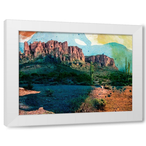 Arizona Abstract  White Modern Wood Framed Art Print by Jasper, Sisa