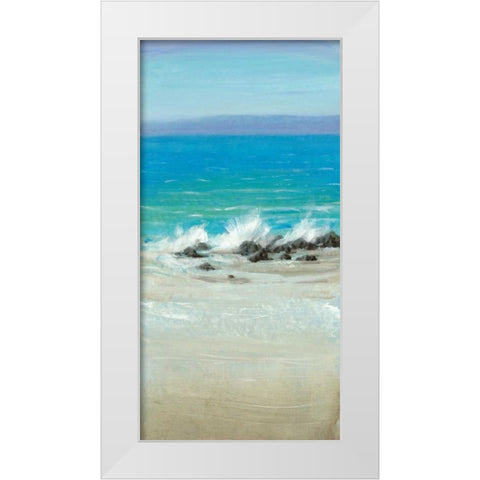 Salt Spray II White Modern Wood Framed Art Print by OToole, Tim