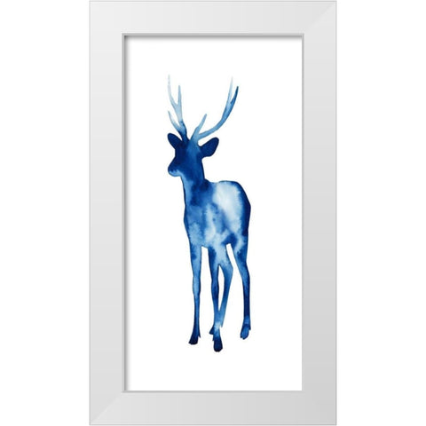 Ink Drop Rusa Deer II White Modern Wood Framed Art Print by Popp, Grace