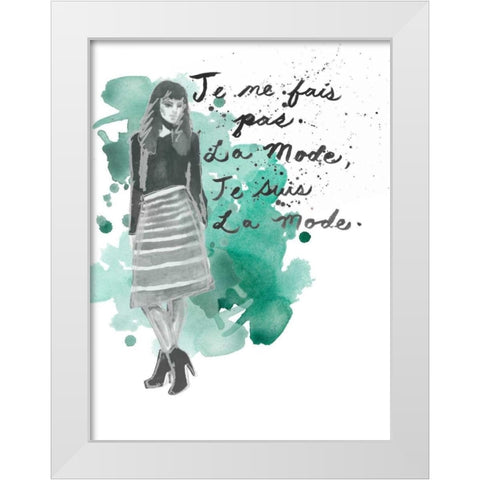 Fashion Quotes I White Modern Wood Framed Art Print by McCavitt, Naomi