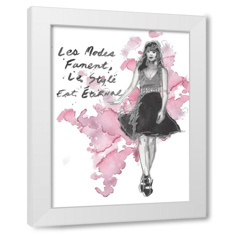 Fashion Quotes II White Modern Wood Framed Art Print by McCavitt, Naomi