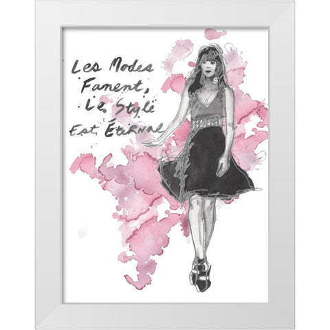 Fashion Quotes II White Modern Wood Framed Art Print by McCavitt, Naomi