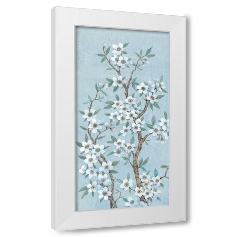 Branches of Blossoms I White Modern Wood Framed Art Print by OToole, Tim