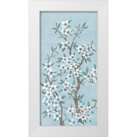 Branches of Blossoms I White Modern Wood Framed Art Print by OToole, Tim