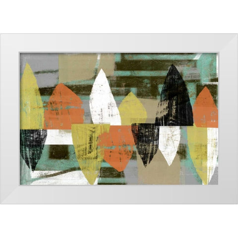 Shape Stack II White Modern Wood Framed Art Print by Goldberger, Jennifer