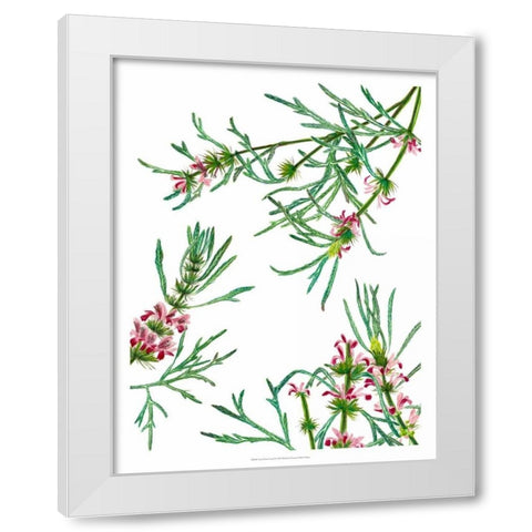 Asian Flower Array II White Modern Wood Framed Art Print by Wang, Melissa