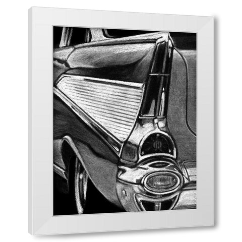 Retro Fins II White Modern Wood Framed Art Print by Harper, Ethan