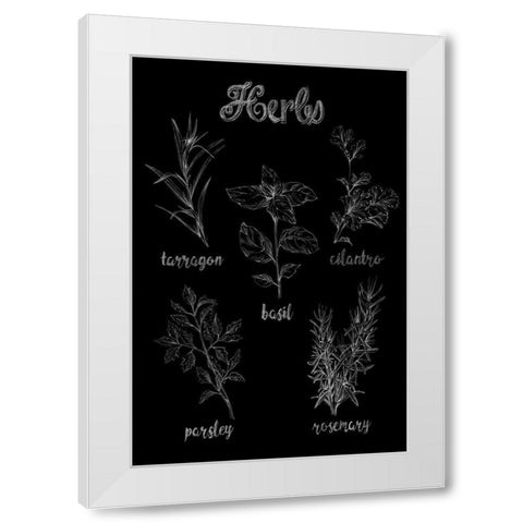 Herb Varieties White Modern Wood Framed Art Print by Harper, Ethan