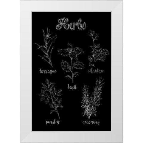 Herb Varieties White Modern Wood Framed Art Print by Harper, Ethan