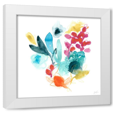 Bloom Spectrum I White Modern Wood Framed Art Print by Vess, June Erica