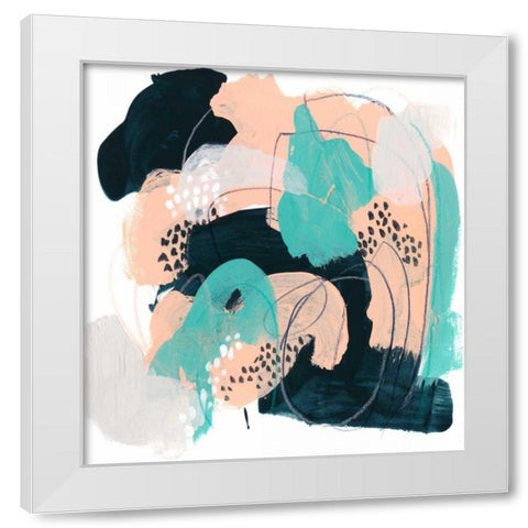 Torrent II White Modern Wood Framed Art Print by Vess, June Erica