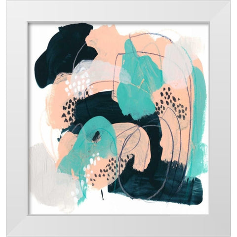 Torrent II White Modern Wood Framed Art Print by Vess, June Erica