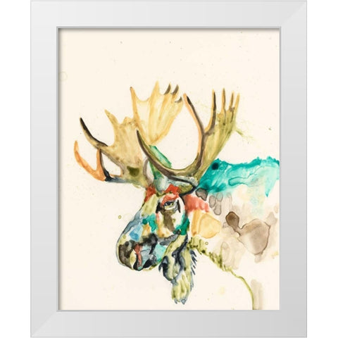Hi Fi Wildlife IV White Modern Wood Framed Art Print by Goldberger, Jennifer