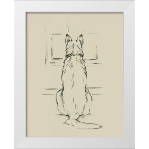 Waiting for Master II White Modern Wood Framed Art Print by Harper, Ethan