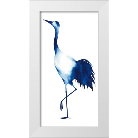 Ink Drop Crane II White Modern Wood Framed Art Print by Popp, Grace