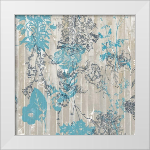 Flower Pattern I White Modern Wood Framed Art Print by Goldberger, Jennifer