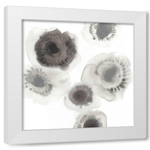 Concentric Petals I White Modern Wood Framed Art Print by Vess, June Erica