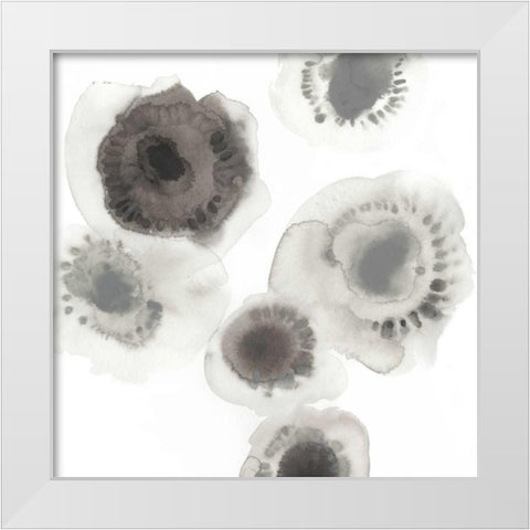 Concentric Petals I White Modern Wood Framed Art Print by Vess, June Erica