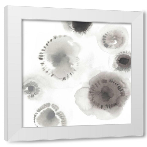 Concentric Petals II White Modern Wood Framed Art Print by Vess, June Erica
