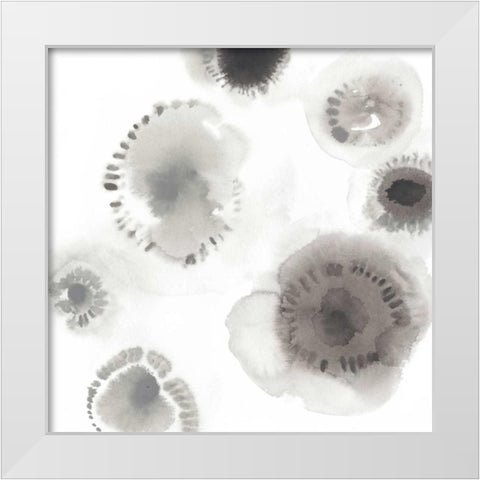 Concentric Petals II White Modern Wood Framed Art Print by Vess, June Erica